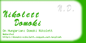 nikolett domoki business card